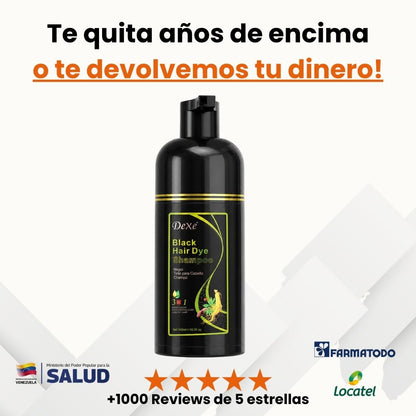Champú Dexé Cubre Canas 3 en 1 Color NEGRO