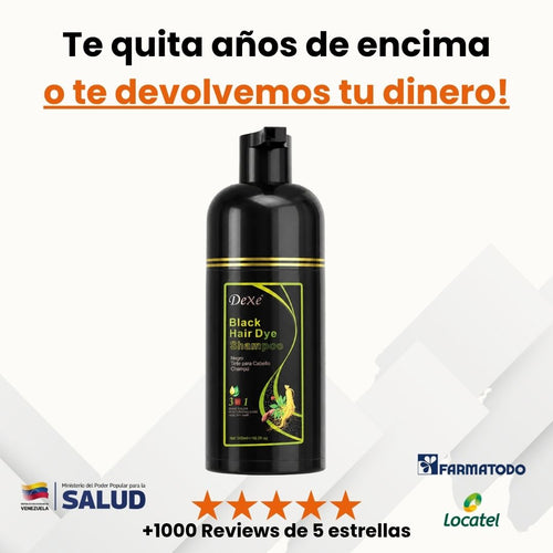 Champú Dexé Cubre Canas 3 en 1 Color NEGRO